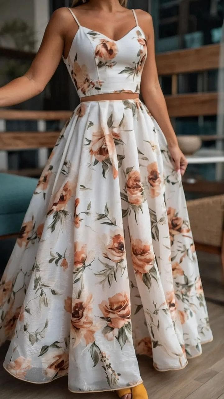 Printed floral dress